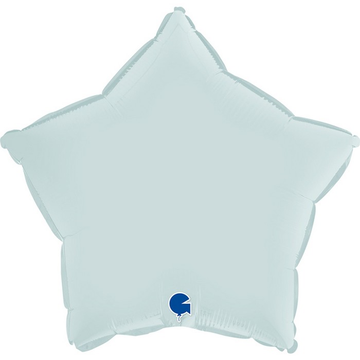 Шар фольгированный 18 «Голубой сатин», звезда шар фольгированный 18 сиреневый сатин звезда