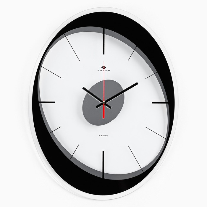 часы настенные интерьерные белая классика бесшумные 35 х 35 см Часы настенные, интерьерные Эллипс, бесшумные, 35 х 46 см