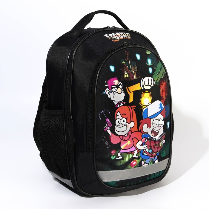 

Рюкзак школьный с эргономической спинкой, 37х26х15 см, Гравити Фолз