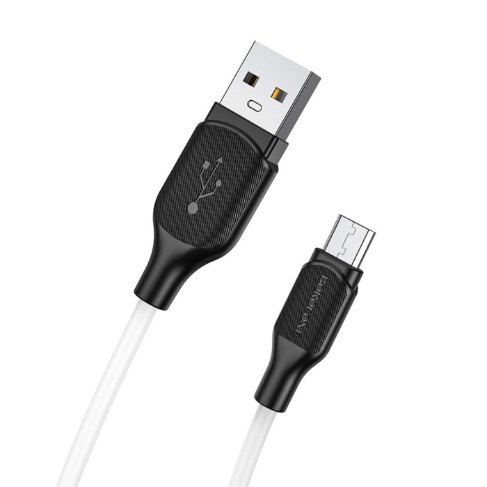 

Кабель Borofone BX42, microUSB - USB, 2.4 А, 1 м, TPE оплётка, белый