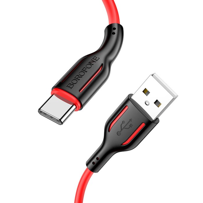 

Кабель Borofone BX63, Type-C - USB, 3 А, 1 м, TPE оплётка, чёрный