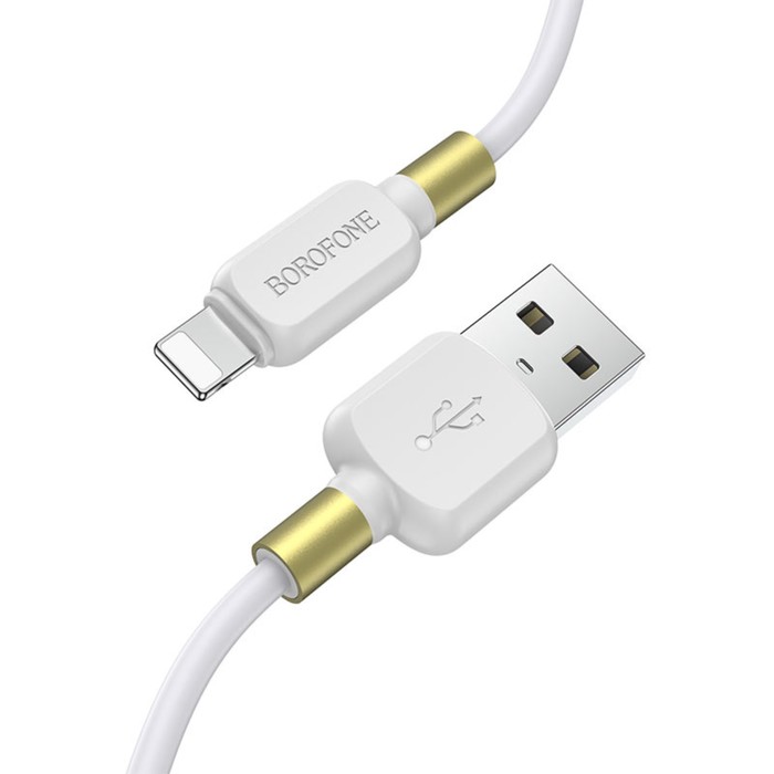 

Кабель Borofone BX59, Lightning - USB, 2.4 А, 1 м, PVC оплётка, белый