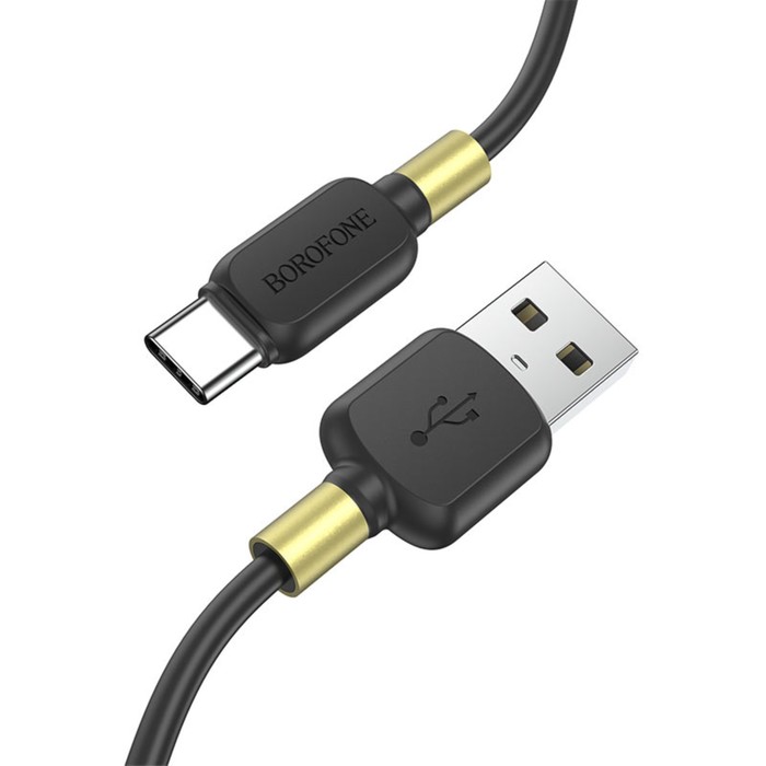 

Кабель Borofone BX59, Type-C - USB, 2.4 А, 1 м, TPE оплётка, чёрный