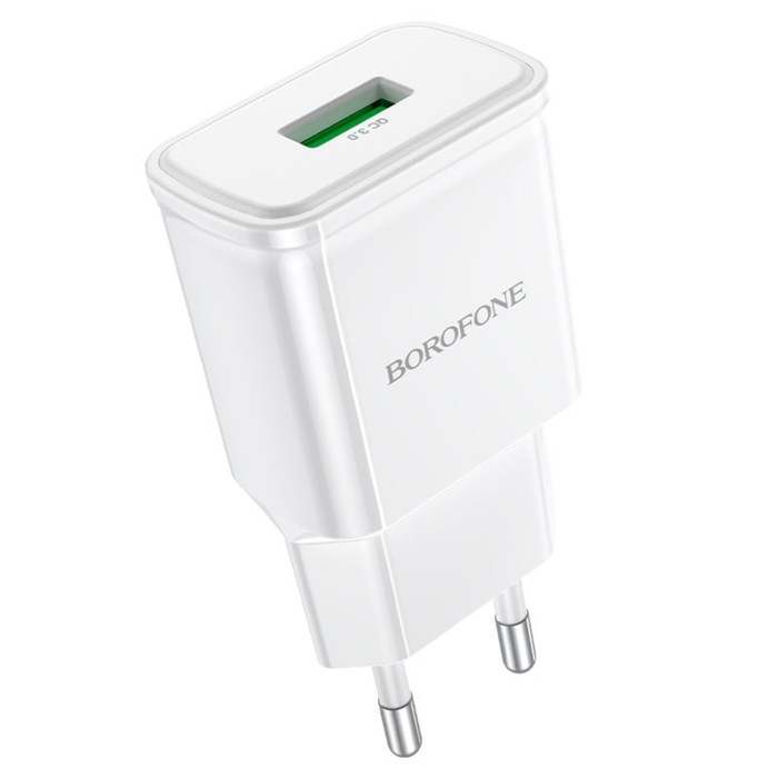 

Сетевое зарядное устройство Borofone BA59A, USB, QC3.0, 3 А, белое