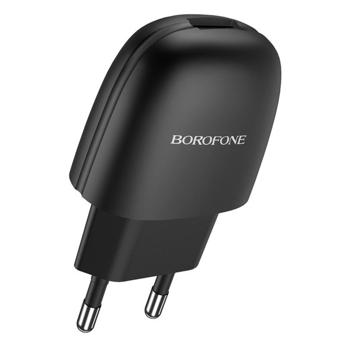 Сетевое зарядное устройство Borofone BA49A, USB, 2.1 А, чёрное сетевое зарядное устройство borofone ba49a vast черное