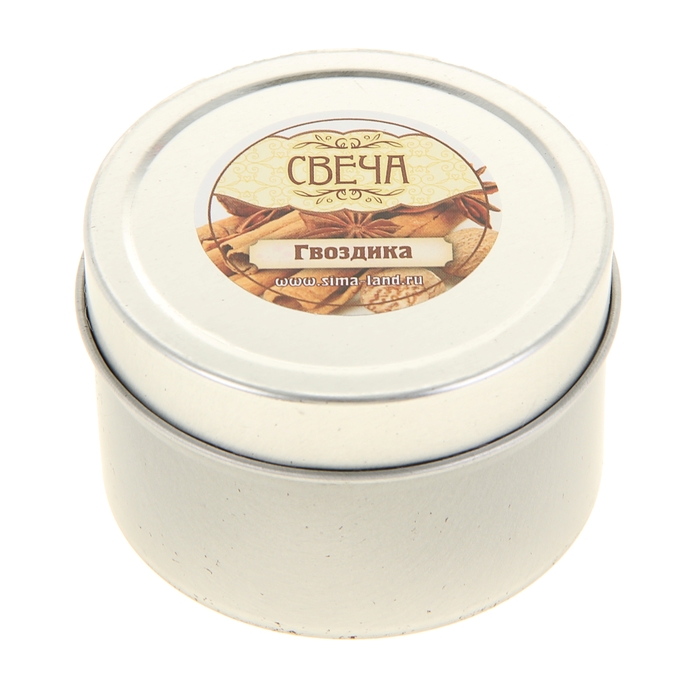 Свеча восковая в банке "Теплые чувства", аромат гвоздика