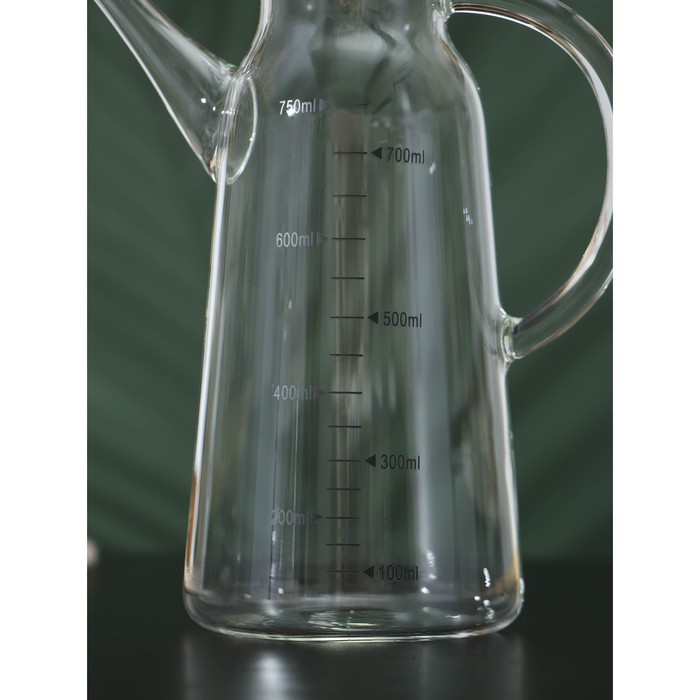 Бутыль стеклянная для соуса и масла с мерной шкалой BellaTenero «Эко», 750 мл, 16×8,5×22 см