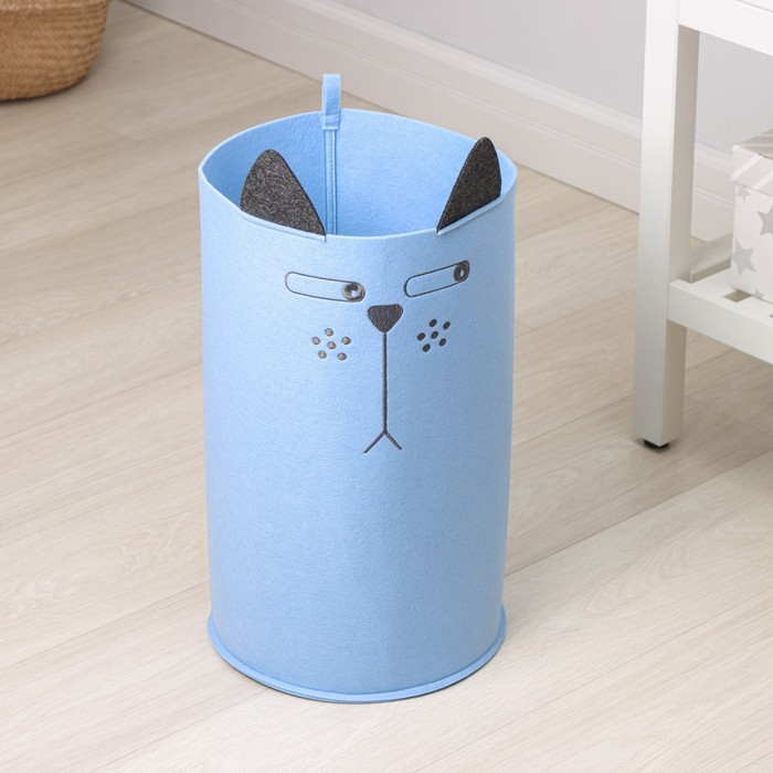 

Органайзер для хранения Funny «Котяра», 30×30×48 см, 29 л, цвет голубой