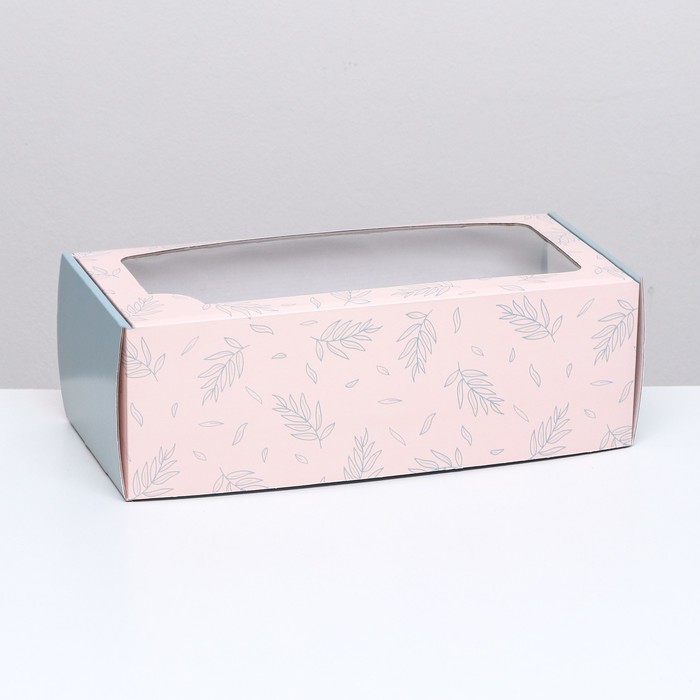 Коробка самосборная, с окном, Легкость 16 х 35 х 12 см коробка самосборная с окном розовая 16 х 35 х 12 см
