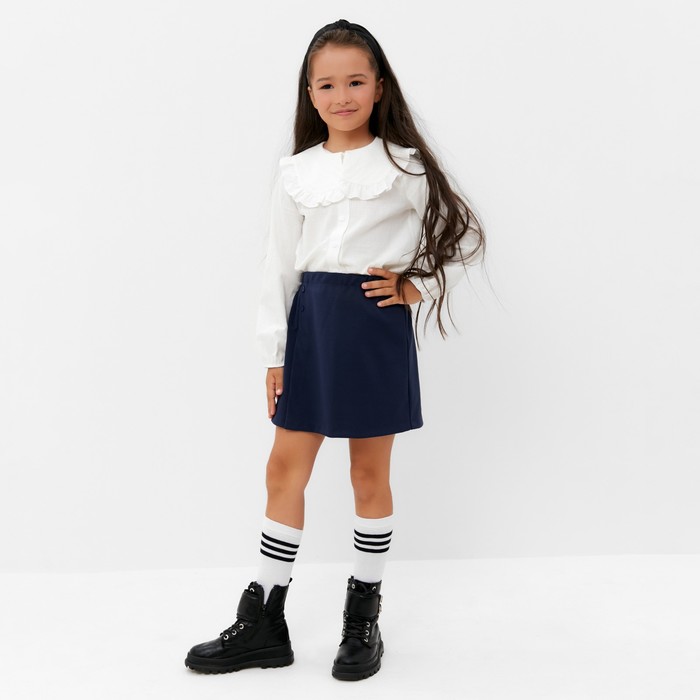 фото Рубашка детская kaftan с воротником, р. 36 (134-140), белый