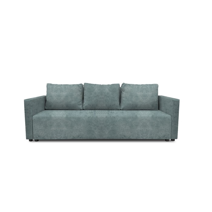 Прямой диван «Алиса 4», еврокнижка, велюр dakota, цвет mint