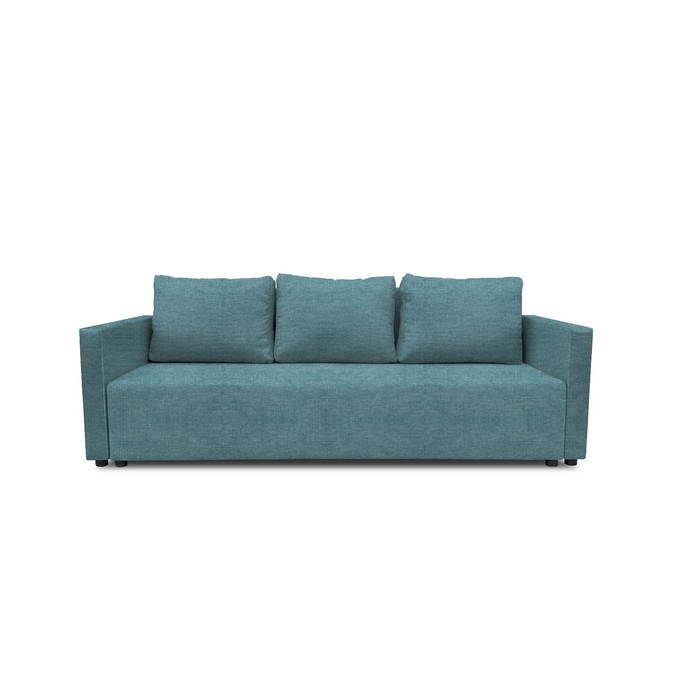 Прямой диван «Алиса 4», еврокнижка, рогожка savana plus, цвет mint