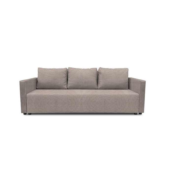 Прямой диван «Алиса 4», еврокнижка, рогожка savana plus, цвет mocca