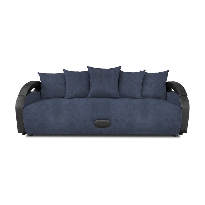 Прямой диван «Мария», еврокнижка, велюр dakota, цвет denim