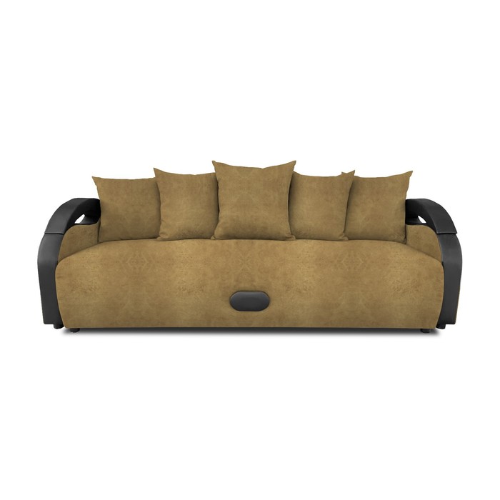 Прямой диван «Мария», еврокнижка, велюр dakota, цвет ochre
