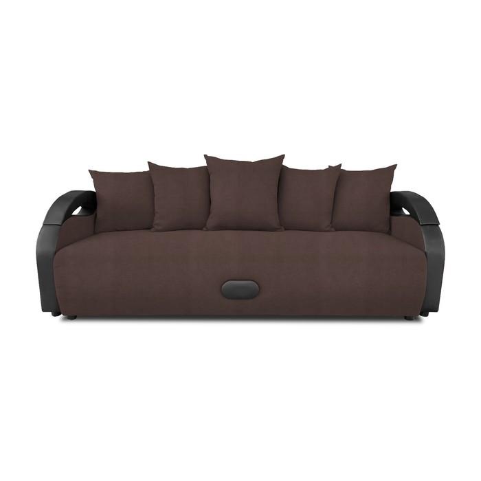 Прямой диван «Мария», еврокнижка, велюр dream, цвет chocolate 30367