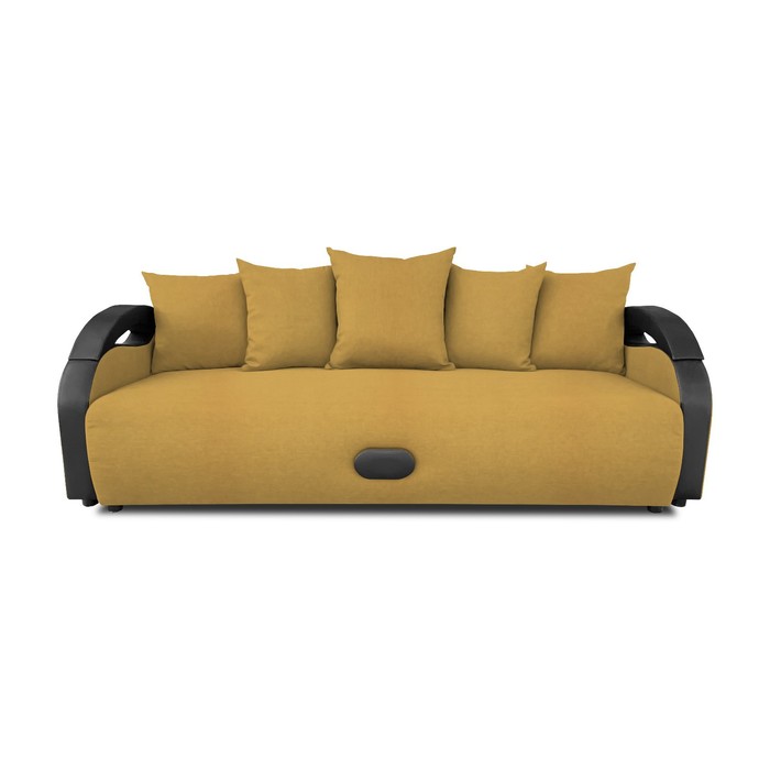 Прямой диван «Мария», еврокнижка, велюр dream, цвет yellow