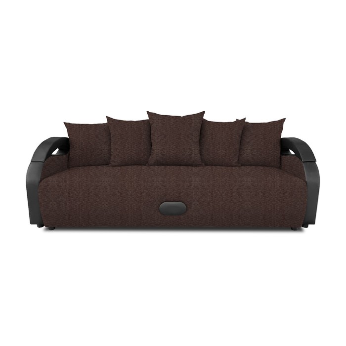 Прямой диван «Мария», еврокнижка, рогожка savana, цвет chocolate