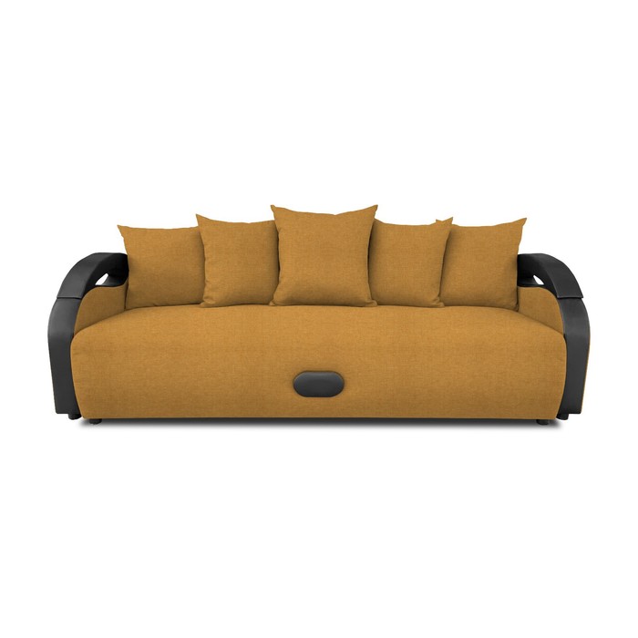 Прямой диван «Мария», еврокнижка, рогожка savana plus, цвет yellow