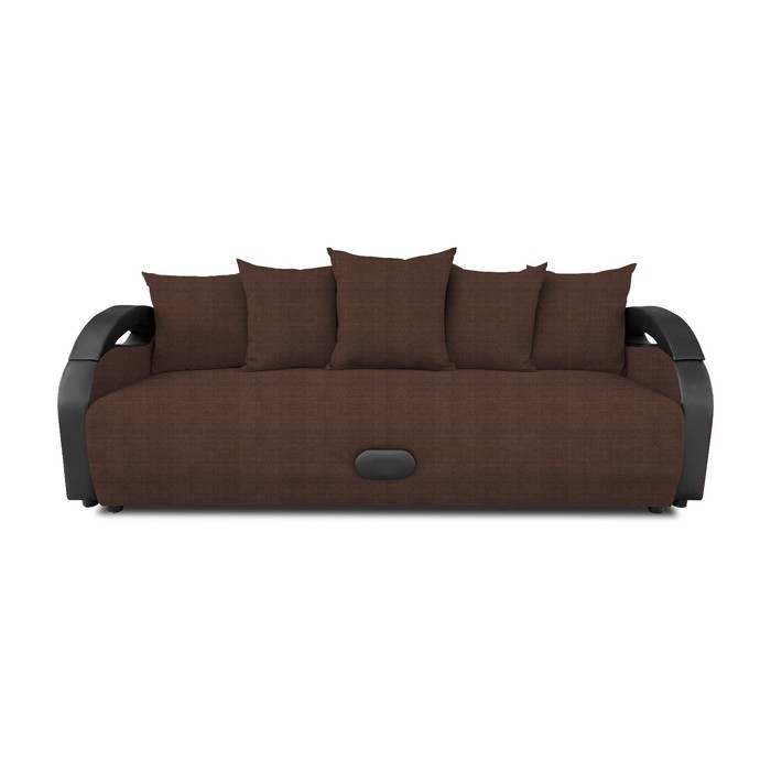 Прямой диван «Мария», еврокнижка, велюр shaggy, цвет chocolate
