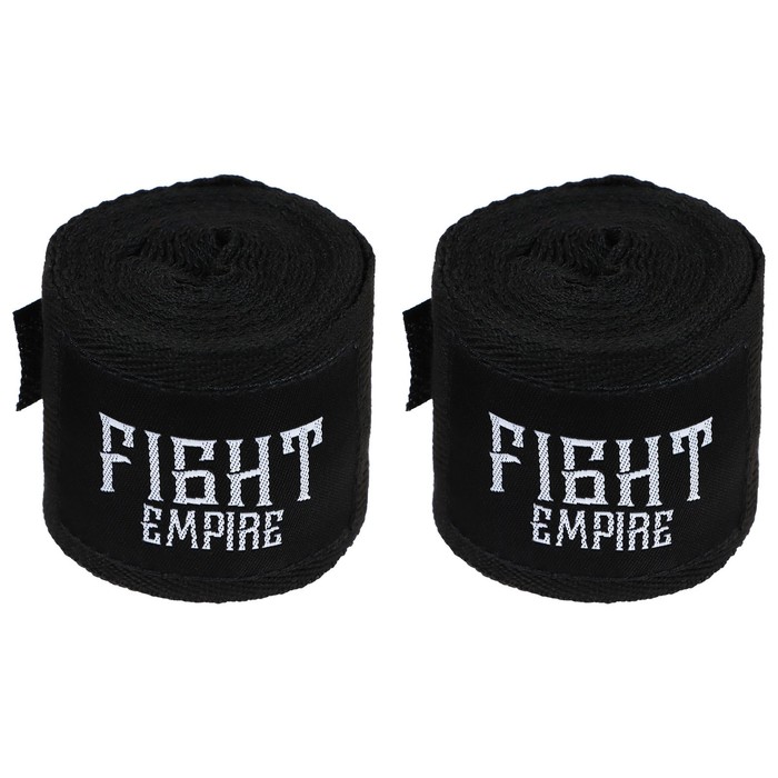 Бинт боксёрский FIGHT EMPIRE 3 м, цвет чёрный бинт боксёрский fight empire 3 м цвет чёрный