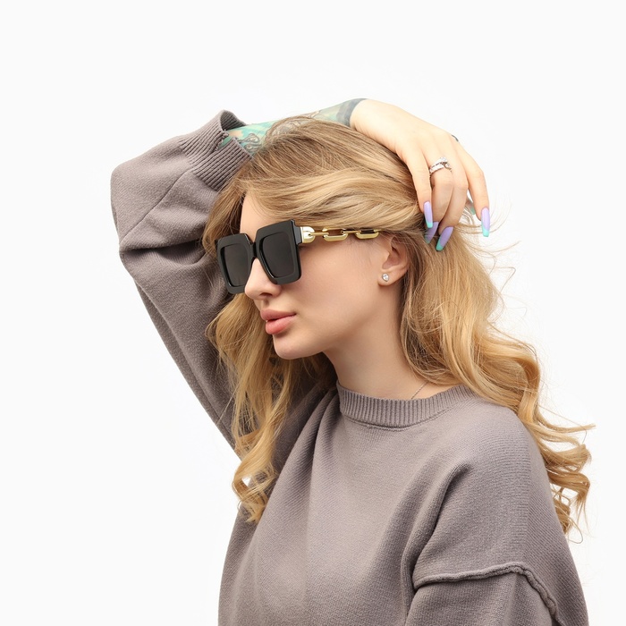 

Очки солнцезащитные "OneSun", uv 400, дужка 15 см, ширина 14.5 см, линза 4 х 5 см