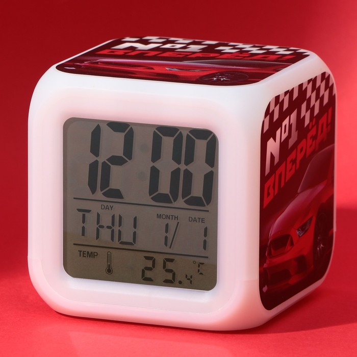 Электронные часы-будильник «№1», с подсветкой часы будильник minecraft блок красной руды пиксельные с подсветкой
