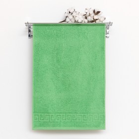 Полотенце махровое с бордюром 70х140 см, цвет классический зелёный хлопок 100%, 430г/м2