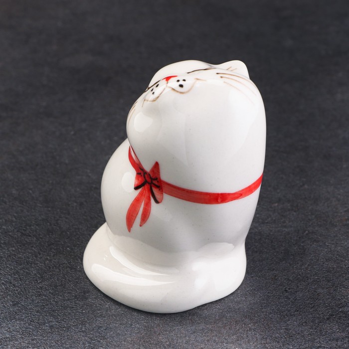фото Статуэтка фарфоровая "кошка япошечка", 8 см весёлый фарфор