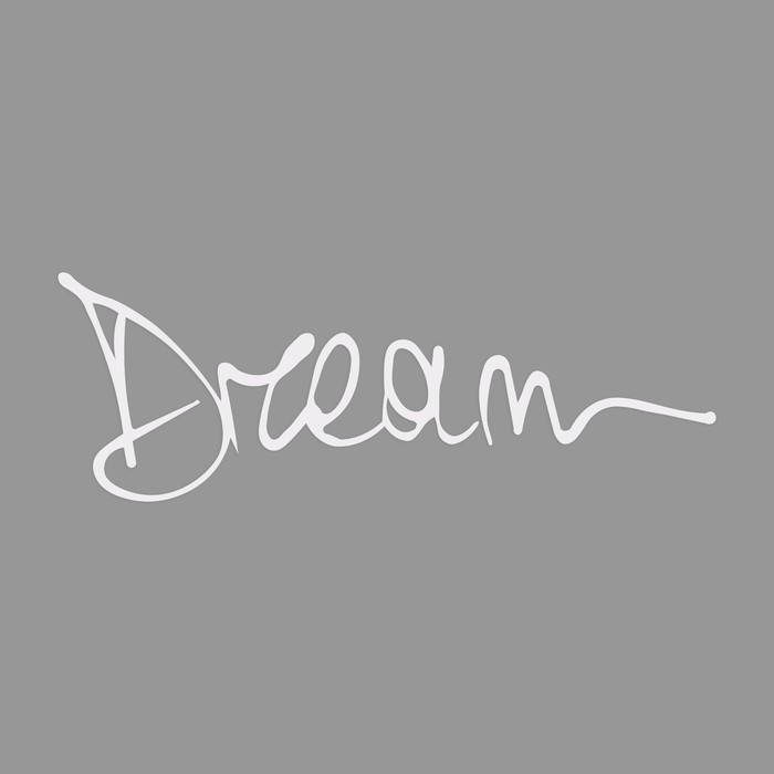 Термотрансфер «Dream», 7 × 2,5 см, 5 шт, цвет белый
