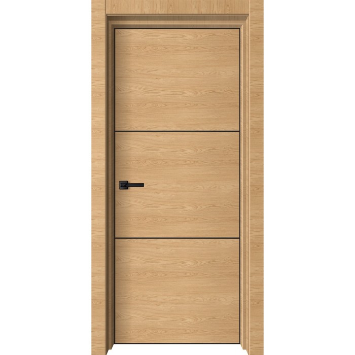 

Дверное полотно «Line 3», 600×2000 мм, глухое, чёрный молдинг, цвет ольха арт