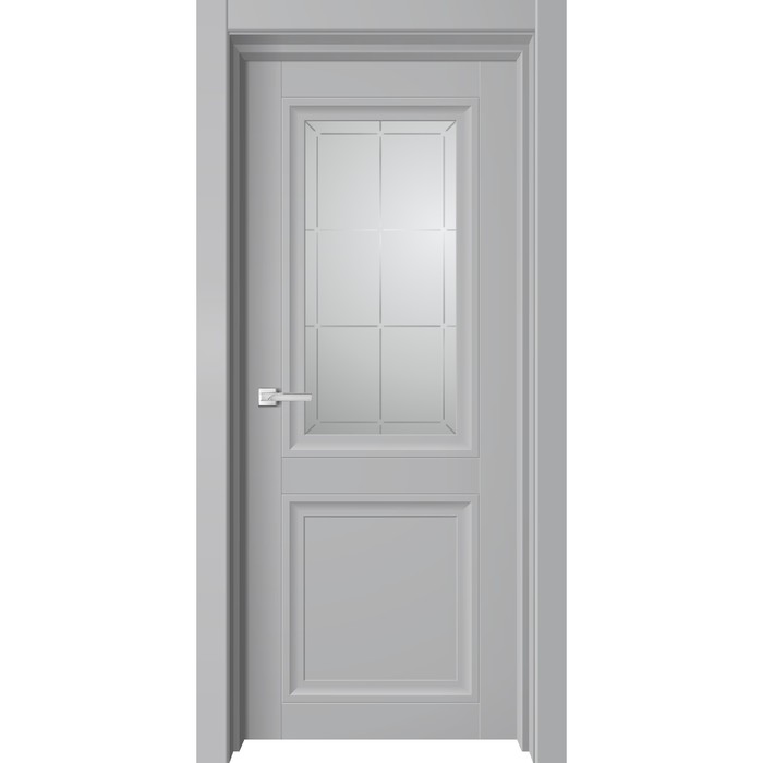 Дверное полотно «Atom», 600×2000 мм, остеклённое, сатин, цвет серый бархат дверное полотно atom 700×2000 мм остеклённое сатин цвет белый бархат