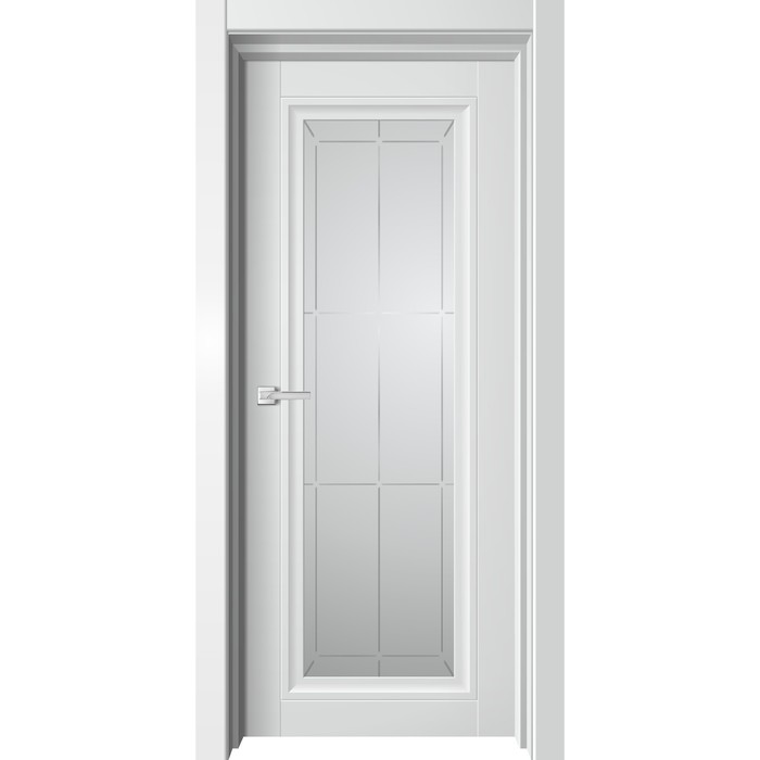 Дверное полотно «Otto», 600×2000 мм, остеклённое, цвет белый бархат сатин дверное полотно next 600 × 2000 мм остеклённое цвет серый бархат белый сатин
