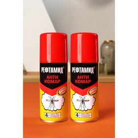 Аэрозоль репеллентный от комаров "Рефтамид", Антикомар, 100 мл  набор из 2 шт