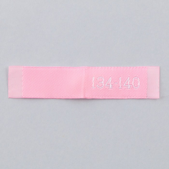 Нашивка текстильная «134-140», 5 х 1.1 см, цвет розовый