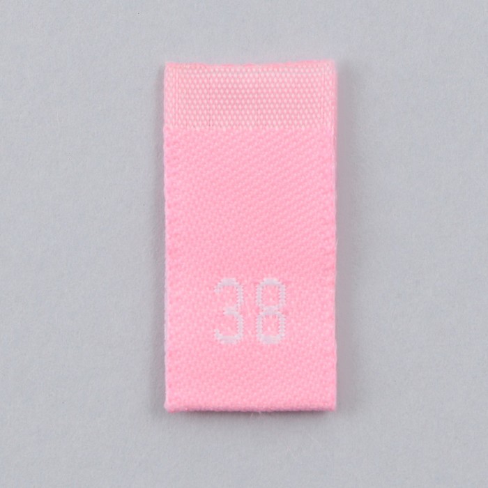 Нашивка текстильная «38», 4.6 х 1.1 см, цвет розовый