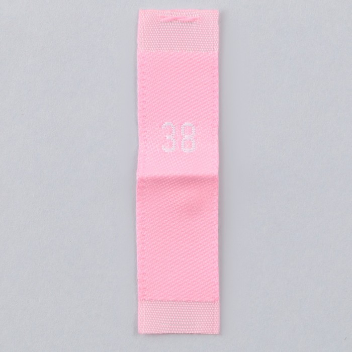 Нашивка текстильная «38», 4.6 х 1.1 см, цвет розовый