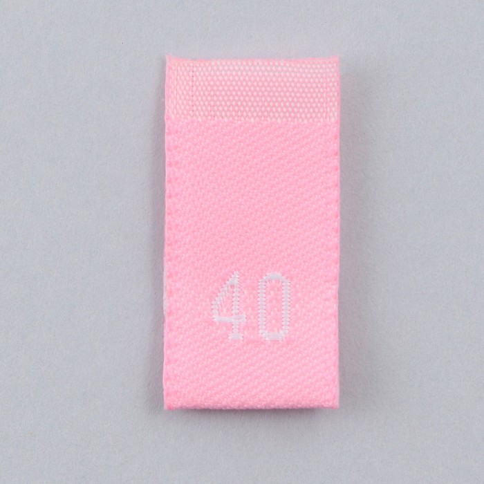 Нашивка текстильная «40», 4.6 х 1.1 см, цвет розовый
