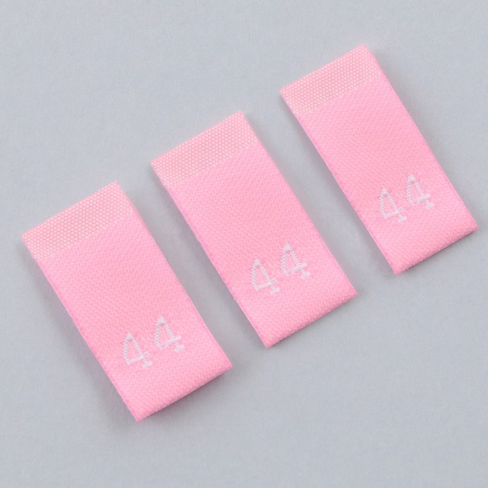 Нашивка текстильная «44», 4.6 х 1.1 см, цвет розовый