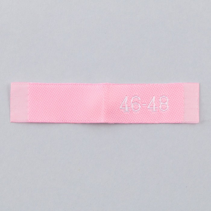 Нашивка текстильная «46-48», 5 х 1.1 см, цвет розовый
