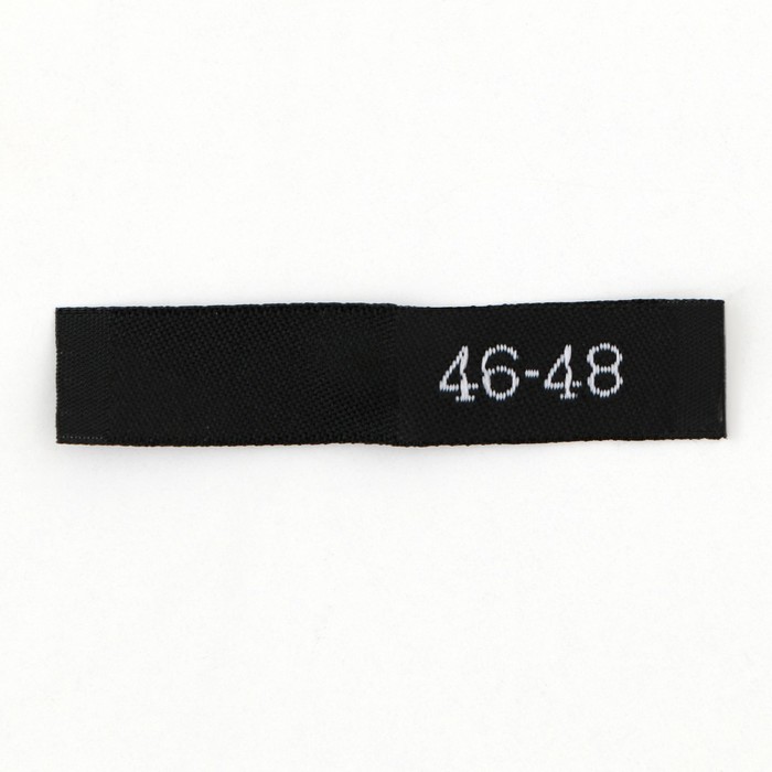Нашивка текстильная «46-48», 5 х 1.1 см, цвет чёрный