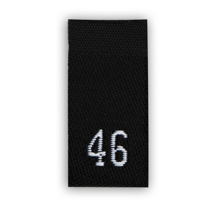 Нашивка текстильная «46», 4.6 х 1.1 см, цвет чёрный