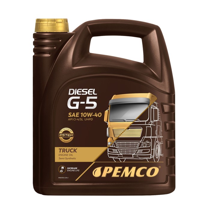 фото Масло моторное pemco diesel g-5 10w-40 uhpd, полусинтетическое, 5 л