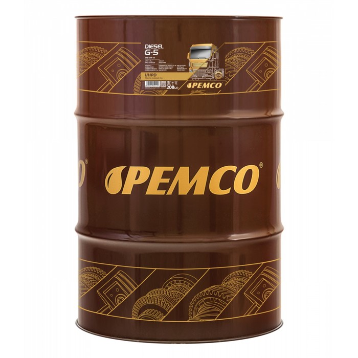 Масло моторное PEMCO DIESEL G-5 10W-40 UHPD, полусинтетическое, 208 л масло моторное pemco diesel g 5 10w 40 uhpd полусинтетическое 60 л