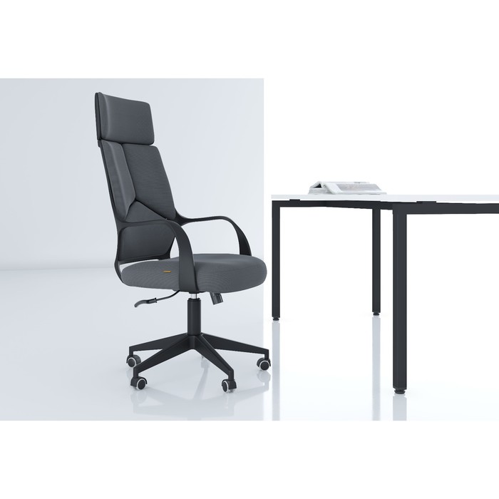 Кресло офисное Chairman 525 ткань, серое кресло офисное chairman 668 chairman 7007678 коричневое экокожа до 120 кг