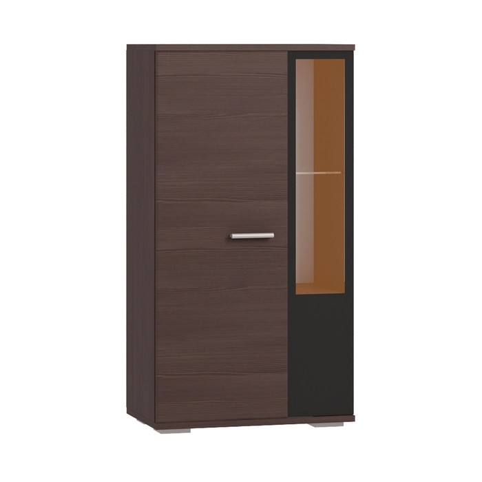 Шкаф-витрина «Чикаго», 596×338×1188 мм, 1 дверь, ЛДСП, цвет бодега тёмный