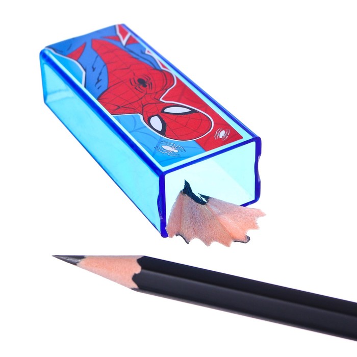 Точилка пластиковая прямоугольная, Человек-паук