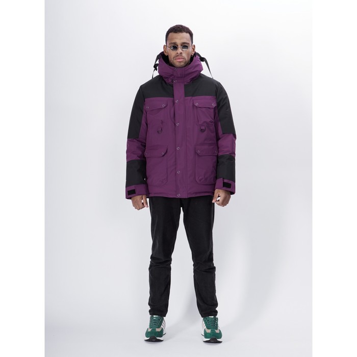 Куртка горнолыжная мужская, размер 54, цвет фиолетовый