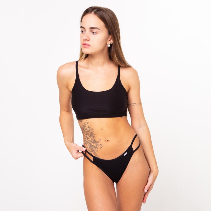 Трусы женские танга Acacia, цвет nero (чёрный), размер 44 (3) (арт. BD32002)