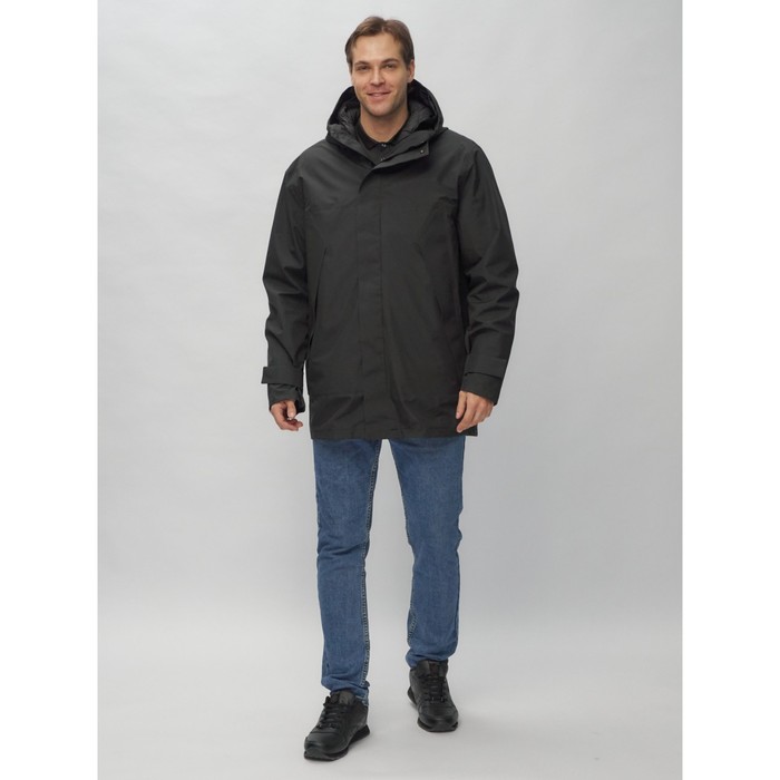 мужская куртка парка reebok outerwear urban fleece чёрный размер m Куртка-парка мужская, размер 48, цвет чёрный